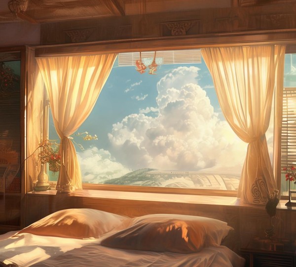 酒店的独特时光,云淡云-away,如诗如画,温暖时光